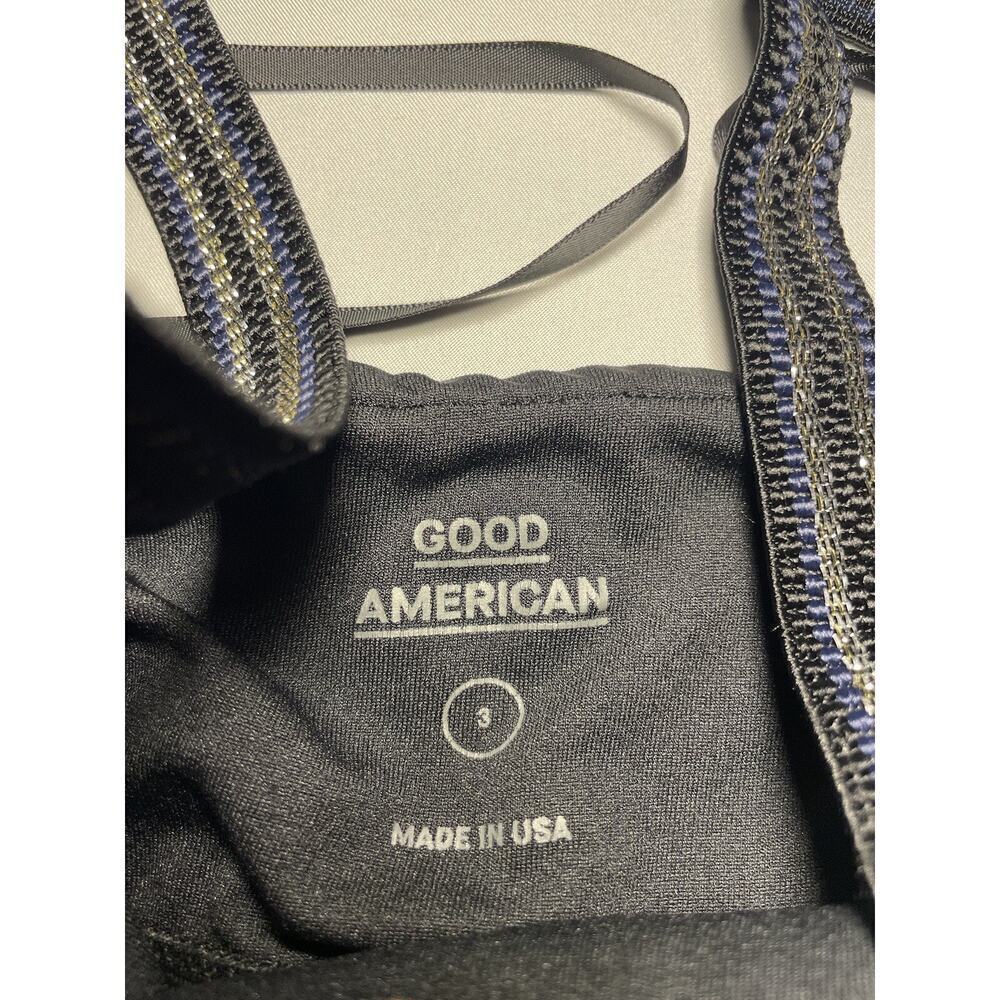 Good American Good Body Cross Back Bodysuit 3 Large Tank Top Sparkle Strap $150 - Picture 5 of 14